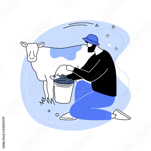Hormones and antibiotics free animal food isolated cartoon vector illustrations.