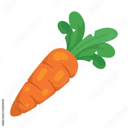 Fototapete carrot vegetable icon