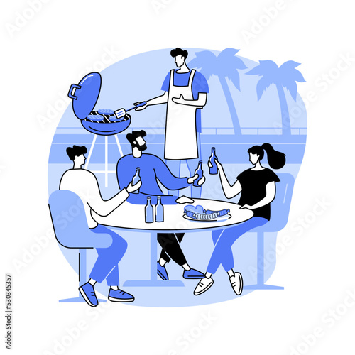 Chilling with friends isolated cartoon vector illustrations.