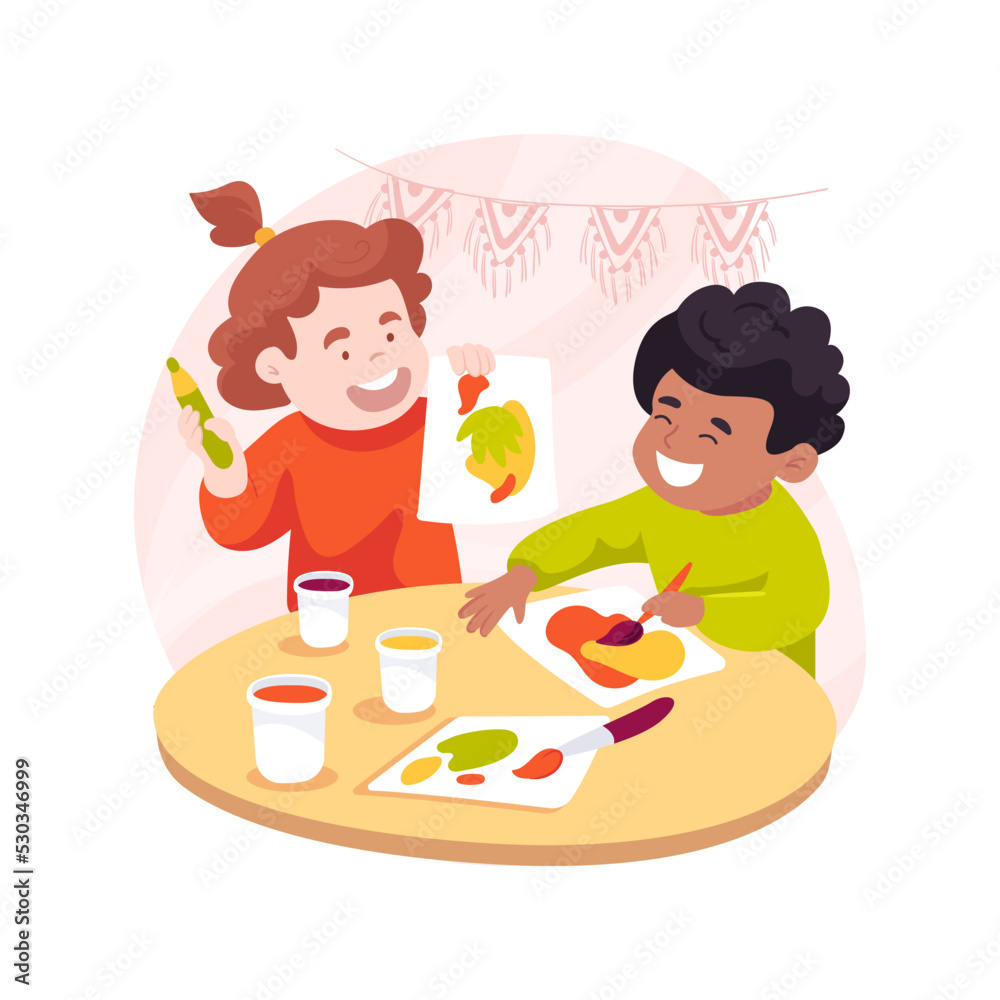 Baby scribbling isolated cartoon vector illustration. Baby scribbling isolated cartoon vector illustration.