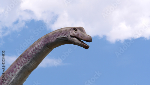 Canvas Print Gigantic herbivorous dinosaur - Brachiosaurus