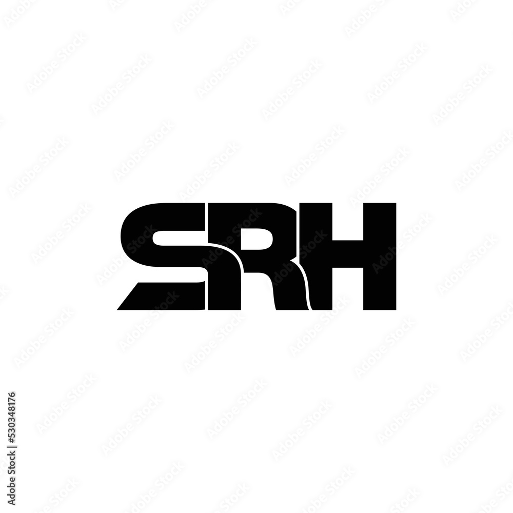 SRH letter monogram logo design vector SRH letter monogram logo design vector