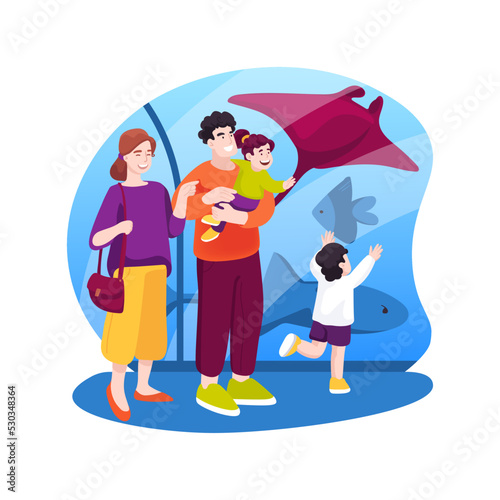 Aquarium isolated cartoon vector illustration.