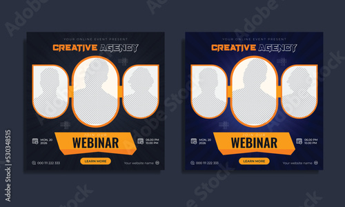 Corporate Digital Marketing Training Course Social Media post template vector premium 