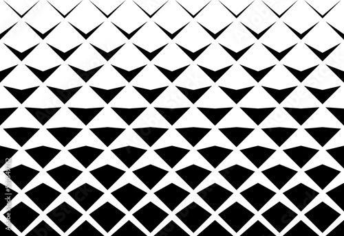 Geometric pattern of black figures on a white background.Option with a SHORT fade out.