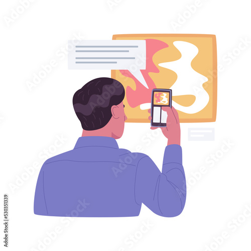 Interactive gallery isolated cartoon vector illustrations.