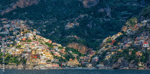 Fototapeta Naklejka Na Ścianę i Meble -  A unique tourist center on the Amalfi coast is the small town of Positano.