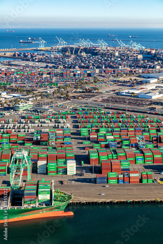 Los Angeles cargo shipping container Port California USA