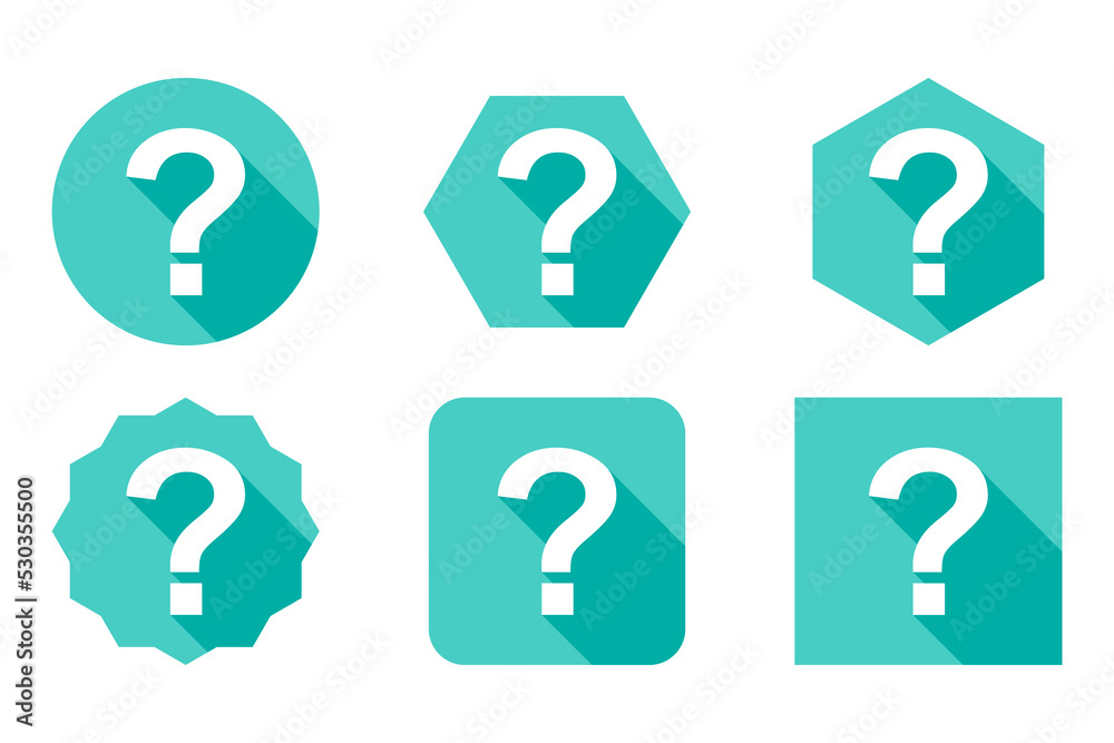 Question mark, FAQ sign, Help symbol, vector mark symbols light blue style. Question mark Icon Set. Question mark, FAQ sign, Help symbol, vector mark symbols light blue style. Question mark Icon Set.