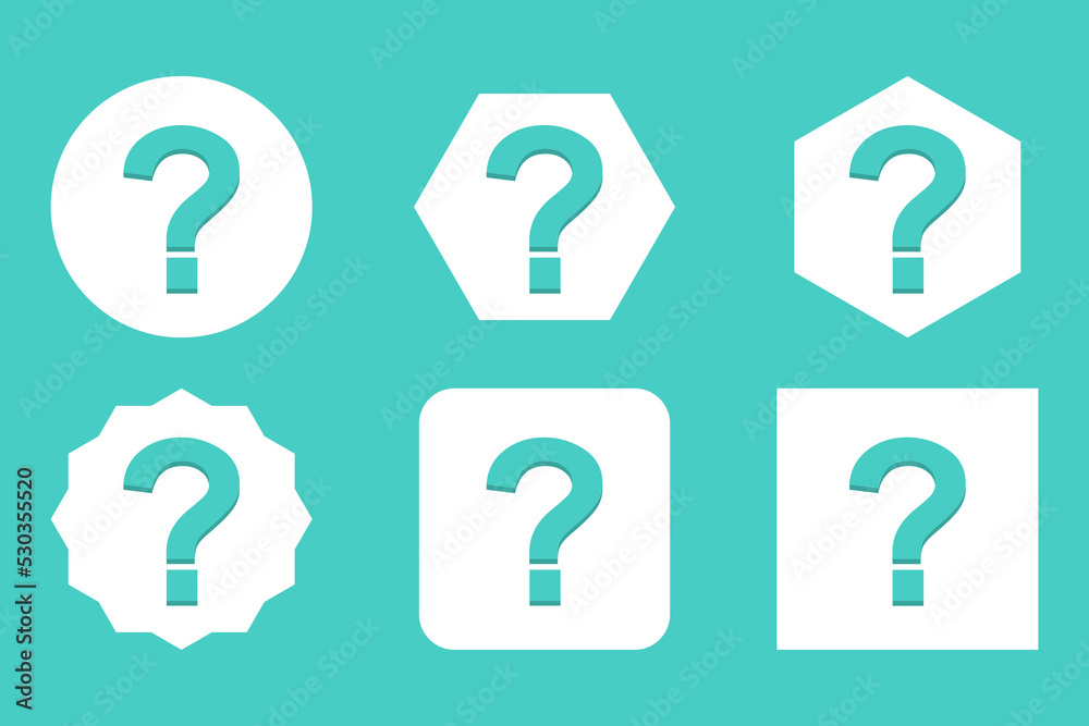 Question mark, FAQ sign, Help symbol, vector mark symbols light blue style. Question mark Icon Set. Question mark, FAQ sign, Help symbol, vector mark symbols light blue style. Question mark Icon Set.