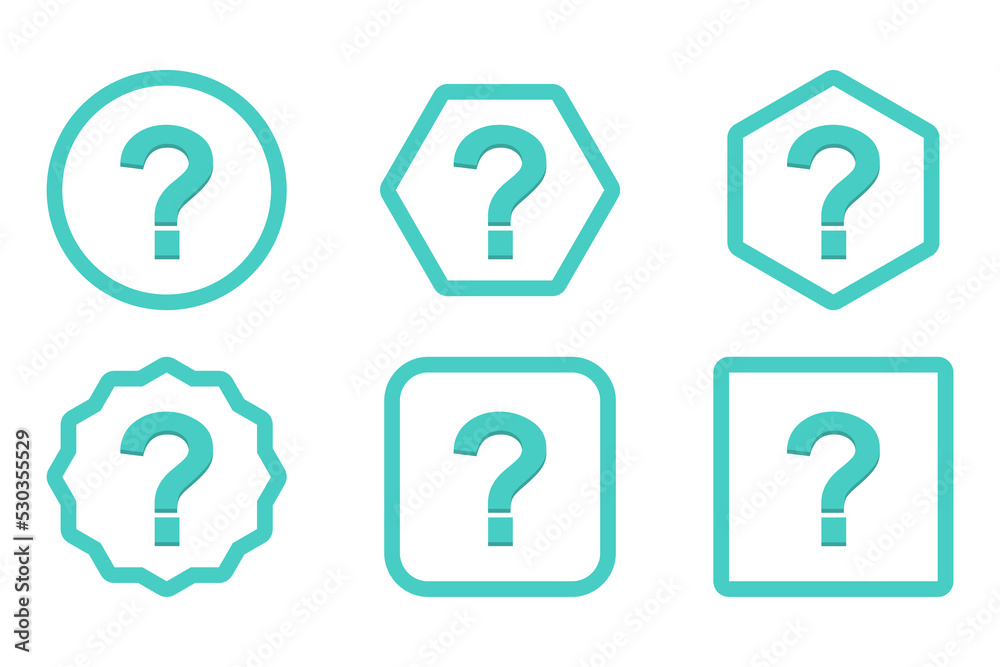 Question mark, FAQ sign, Help symbol, vector mark symbols light blue style. Question mark Icon Set. Question mark, FAQ sign, Help symbol, vector mark symbols light blue style. Question mark Icon Set.