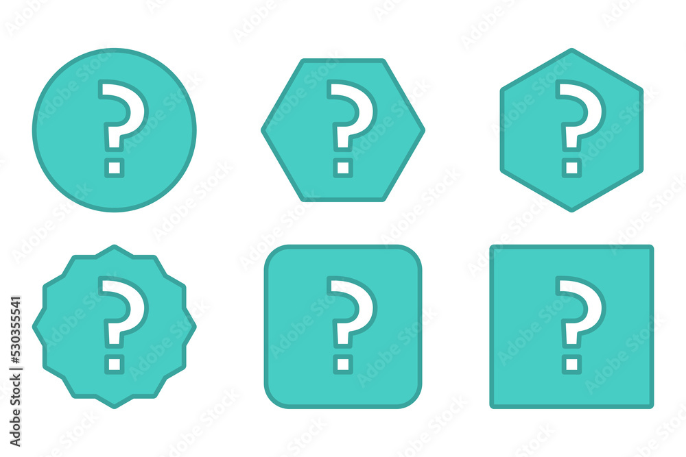 Question mark, FAQ sign, Help symbol, vector mark symbols light blue style. Question mark Icon Set. Question mark, FAQ sign, Help symbol, vector mark symbols light blue style. Question mark Icon Set.
