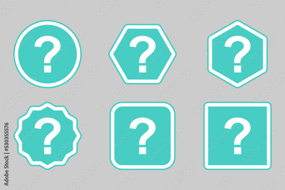 Question mark, FAQ sign, Help symbol, vector mark symbols light blue style. Question mark Icon Set. Question mark, FAQ sign, Help symbol, vector mark symbols light blue style. Question mark Icon Set.