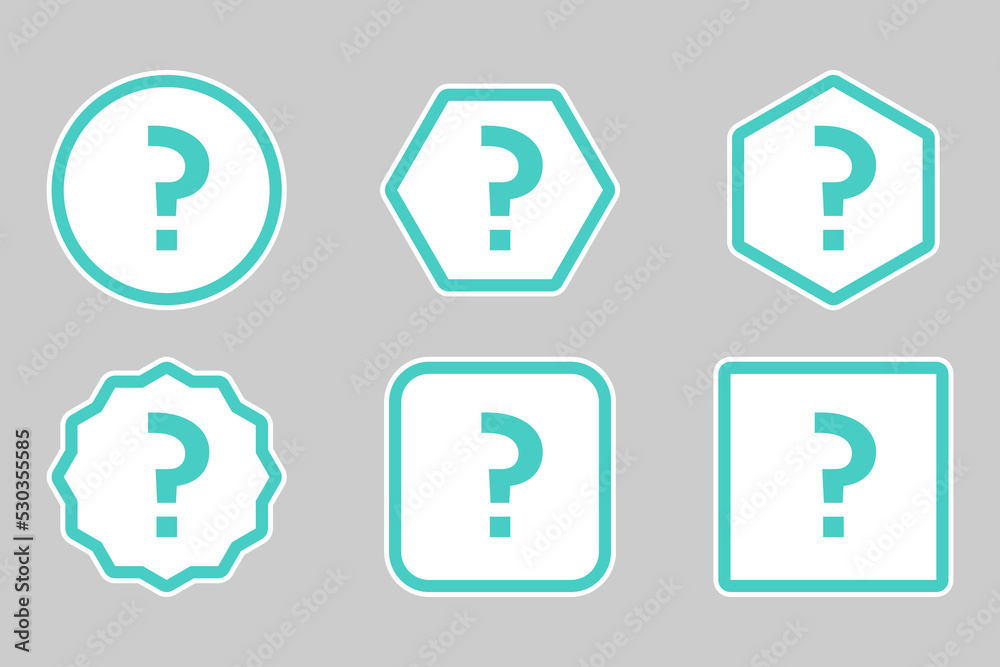 Question mark, FAQ sign, Help symbol, vector mark symbols light blue style. Question mark Icon Set.