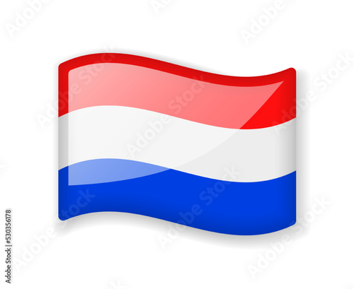 Netherlands flag - Wavy flag bright glossy icon. Free Download Netherlands flag - Wavy flag bright glossy icon. - GFXLoad