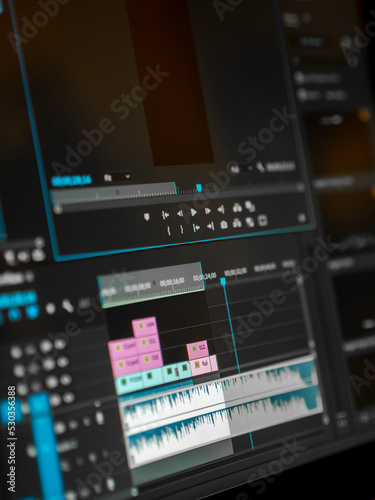 video editting timeline close up.new video edit concept © boyhey