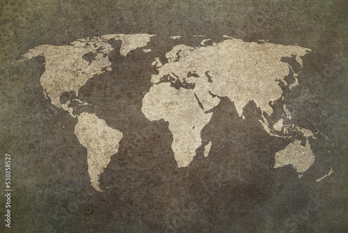 Fototapeta Naklejka Na Ścianę i Meble -  grunge map of the world