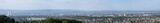 Panoramablick auf die Dreiländereck-Landschaft Deutschland-Frankreich-Schweiz. Metropolregion Basel, Weil am Rhein und Huningue. Im Hintergrund den Schweizer Jura und die Sundgauer Hügel