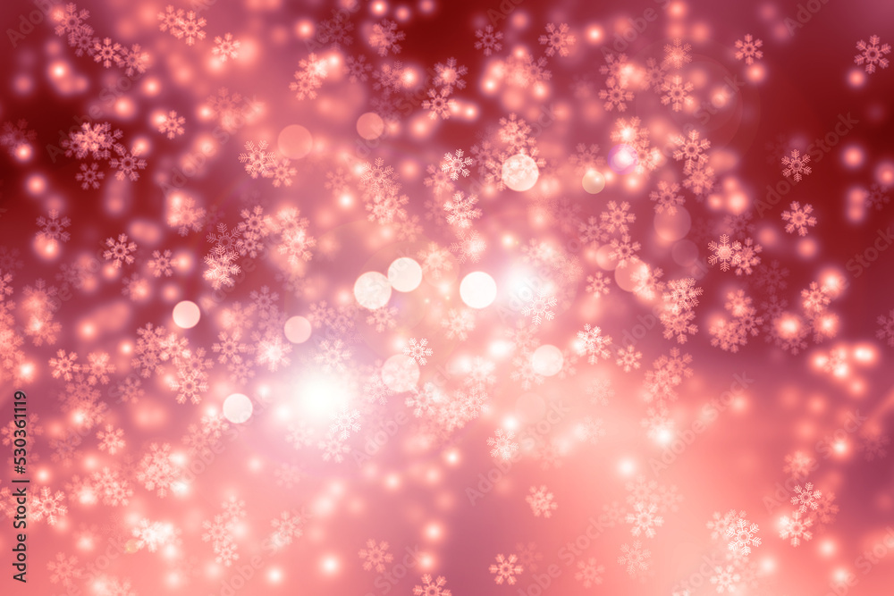 Xmas background. Red pattern snowflake backdrop wallpaper.