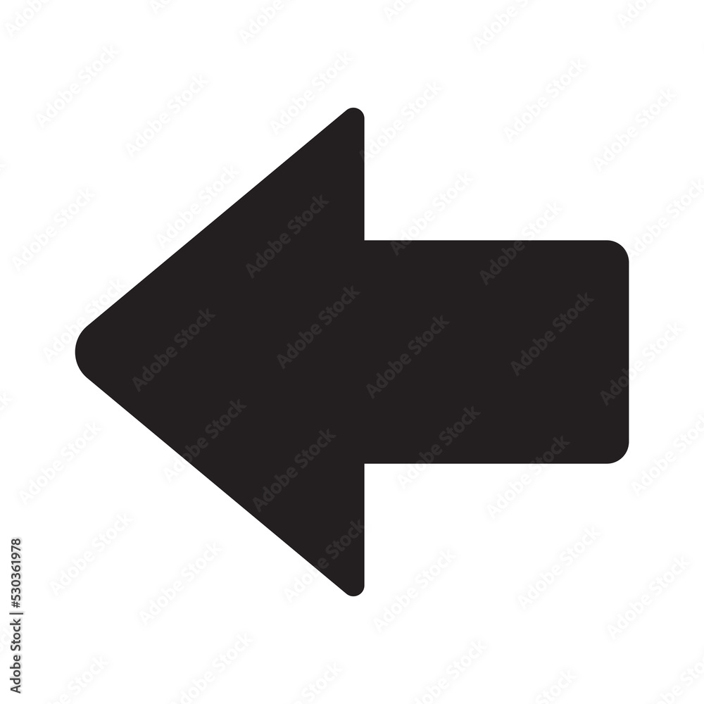 Arrow back icon. Backward button vector illustration Arrow back icon. Backward button vector illustration