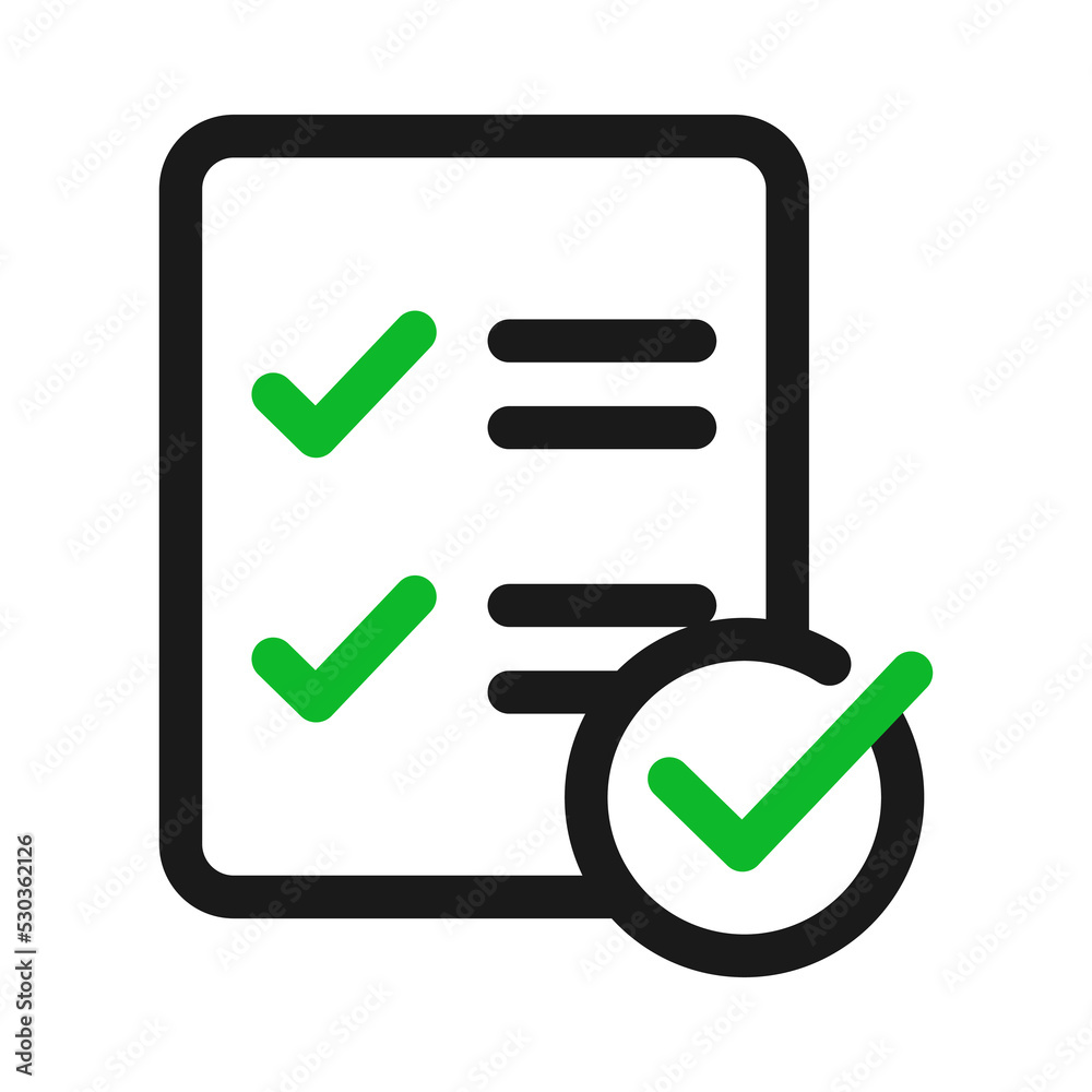 Assessment checklist icon. Feedback Or checklist concept vector illustration Assessment checklist icon. Feedback Or checklist concept vector illustration