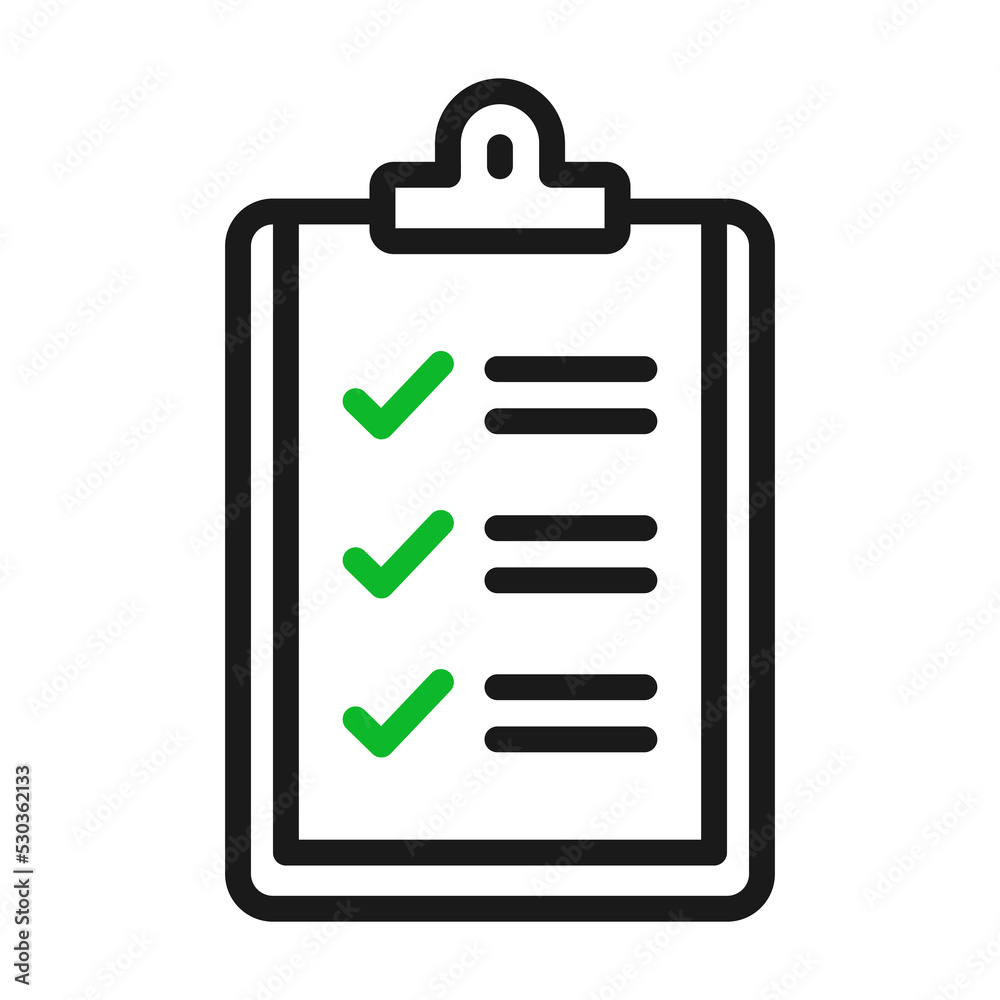 Assessment checklist icon. Feedback Or checklist concept vector illustration Assessment checklist icon. Feedback Or checklist concept vector illustration