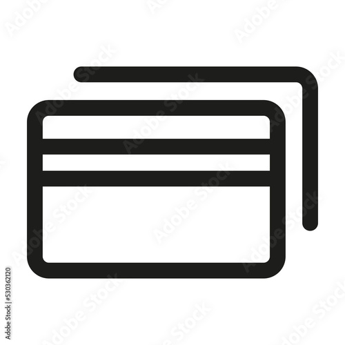 Credit card line icon. internet payment card vector illustration