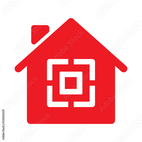 House for Sale icon. Data in QR Code, illustration vector