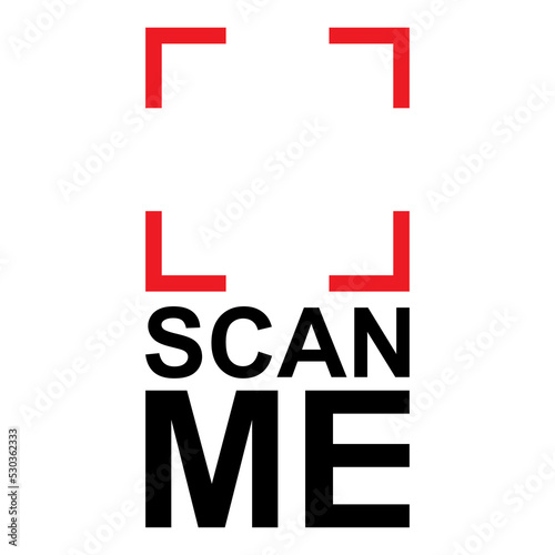Scan me icon. QR code scan illustration vector