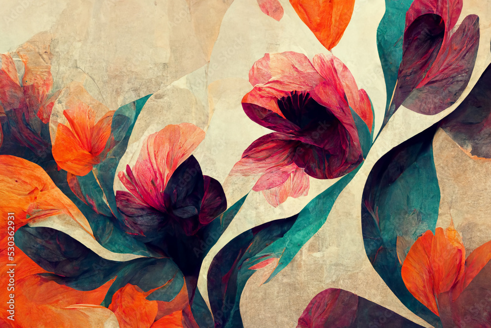 Abstract Floral Pattern Illustration Background
