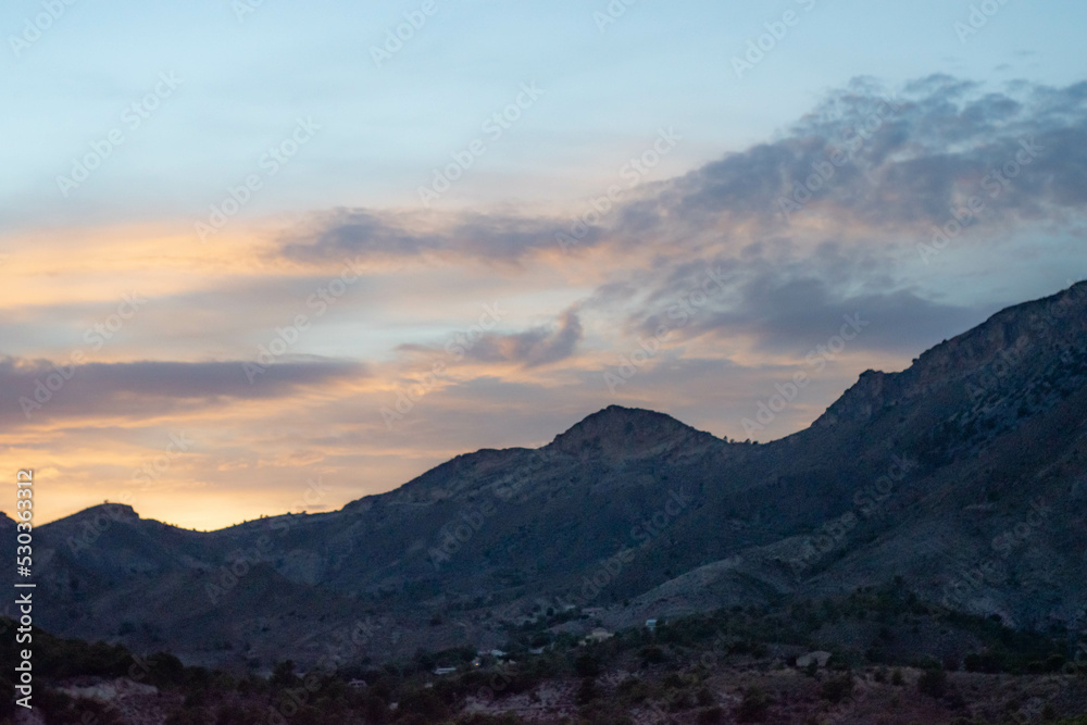 Sunset at the reservoir of the Amatorio River Sunset at the reservoir of the Amatorio River