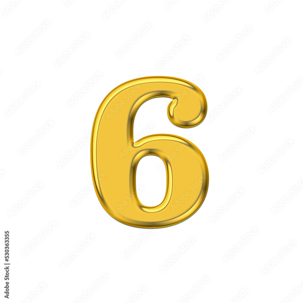 Gold 3d number 6, PNG transparent background, birthday celebrations, social media. Gold 3d number 6, PNG transparent background, birthday celebrations, social media.
