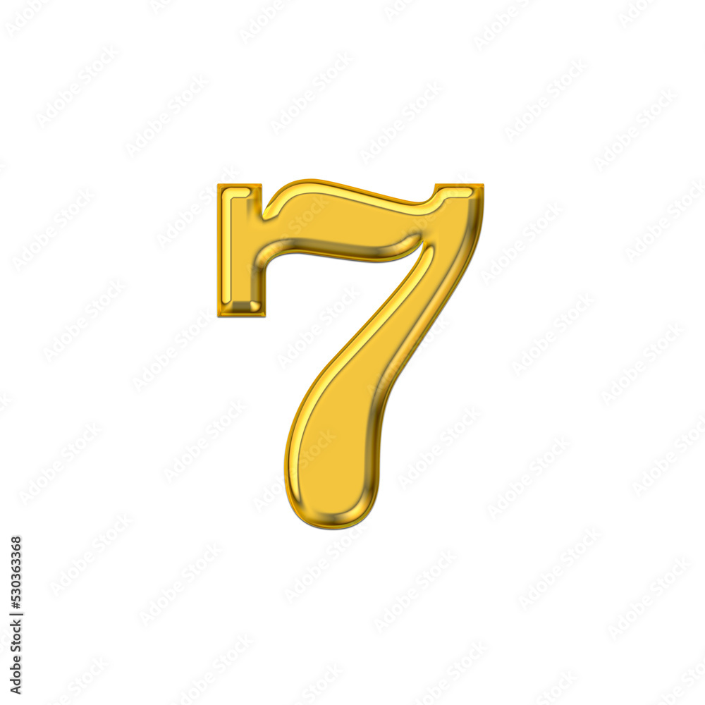 Gold 3d number 7, PNG transparent background, birthday celebrations, social media. Gold 3d number 7, PNG transparent background, birthday celebrations, social media.