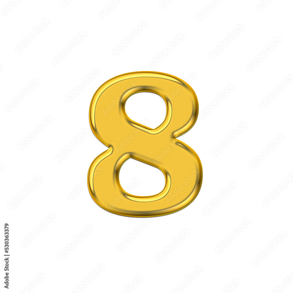 Gold 3d number 8, PNG transparent background, birthday celebrations, social media. Gold 3d number 8, PNG transparent background, birthday celebrations, social media.