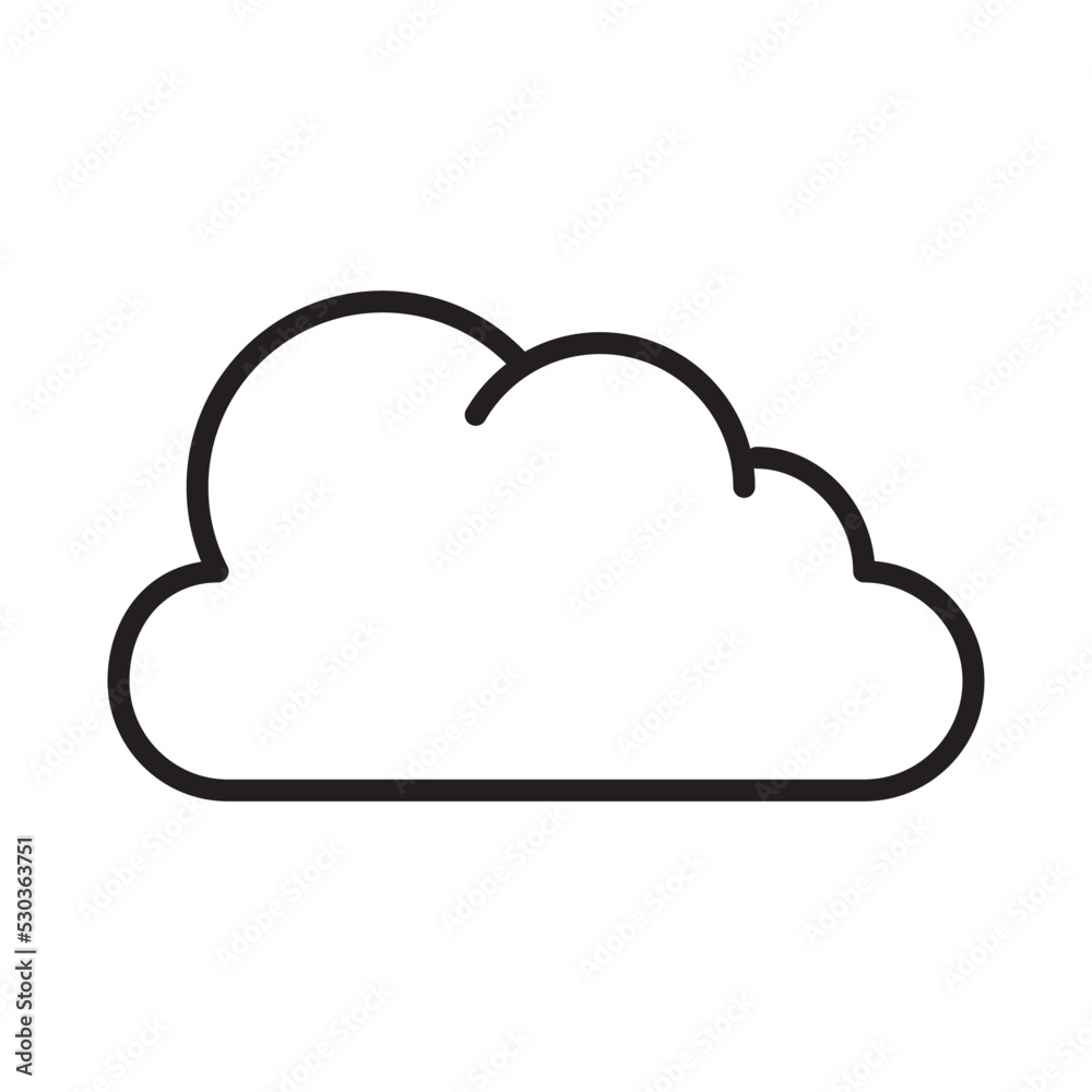 Cloud Weather Icon Vector Illustration Flat Design Cloud Weather Icon Vector Illustration Flat Design