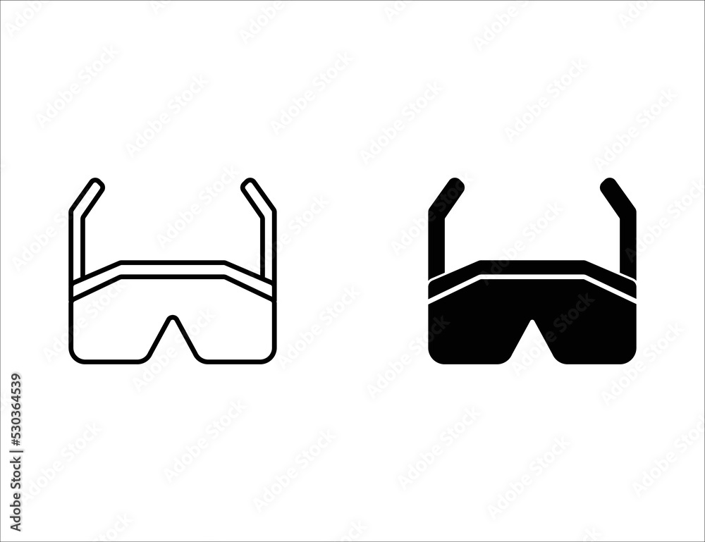 sunglasses icon. outline icon and solid icon sunglasses icon. outline icon and solid icon