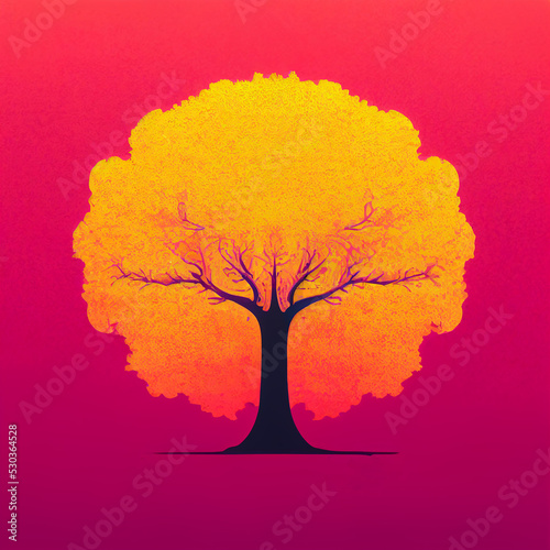 Vibrant tree logo design © rufous
