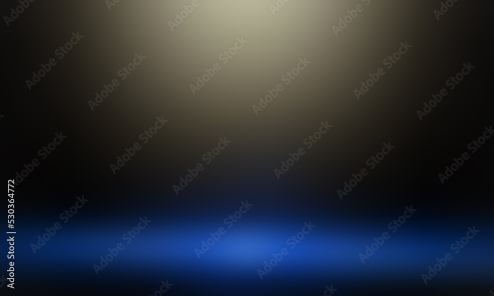 Smooth black white and blue gradient background image.