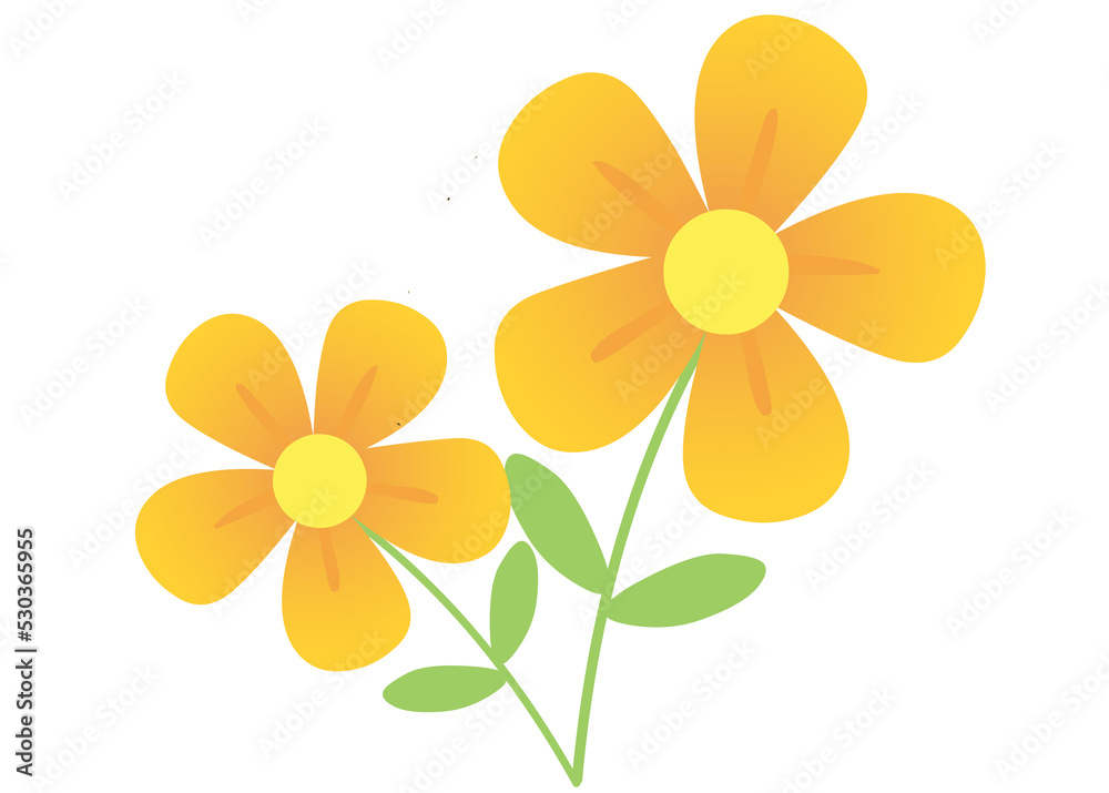 Elegant yellow Flower cartoon background image Elegant yellow Flower cartoon background image