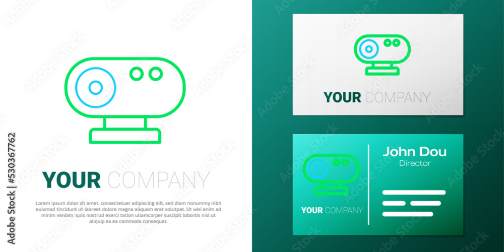 Line Web camera icon isolated on white background. Chat camera. Webcam icon. Colorful outline concept. Vector Line Web camera icon isolated on white background. Chat camera. Webcam icon. Colorful outline concept. Vector