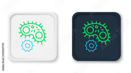 Line Virus icon isolated on white background. Corona virus 2019-nCoV. Bacteria and germs, cell cancer, microbe, fungi. Colorful outline concept. Vector
