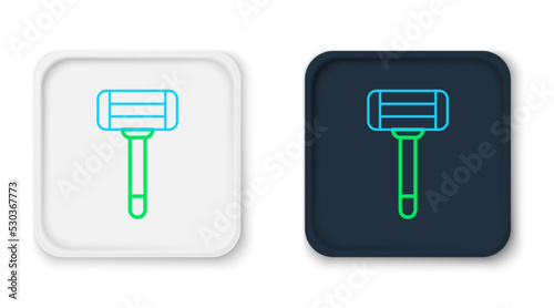 Line Shaving razor icon isolated on white background. Colorful outline concept. Vector