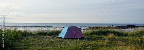 Zelten und Camping am Strand auf den Lofoten