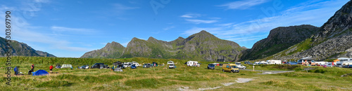 Zelten und Camping am Strand auf den Lofoten