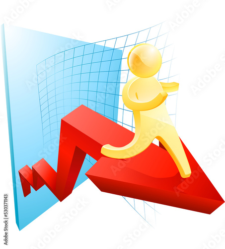 Soaring profit concept
