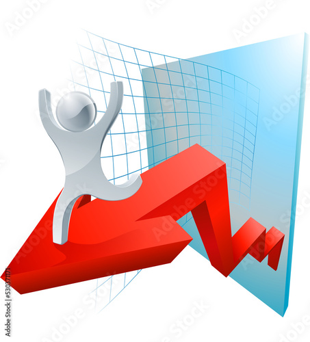 Growth arrow graph concept