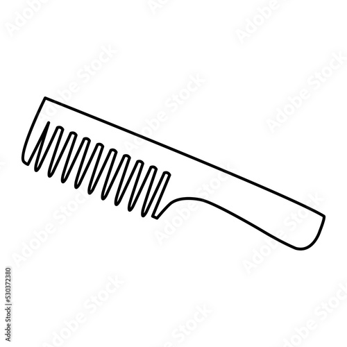 doodle black and white icon hair comb, massager