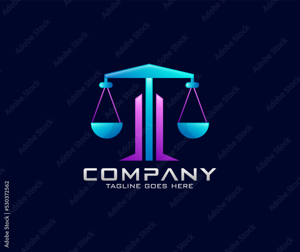 Attorney law firm logo design,  Advocate Logo design vector template Linear style. d Law Legal firm template 