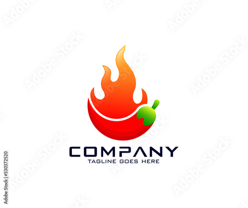 Fotografia Hot chili logo design