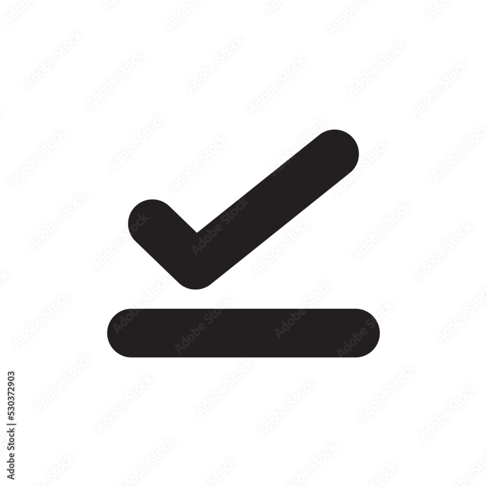 Check Mark Icon Vector Illustration Style Check Mark Icon Vector Illustration Style